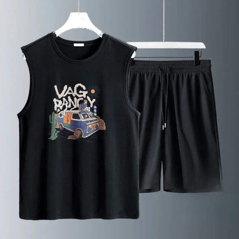 Summer Clothing Us - Conjuntos de Camisetas Sem Mangas Masculinas