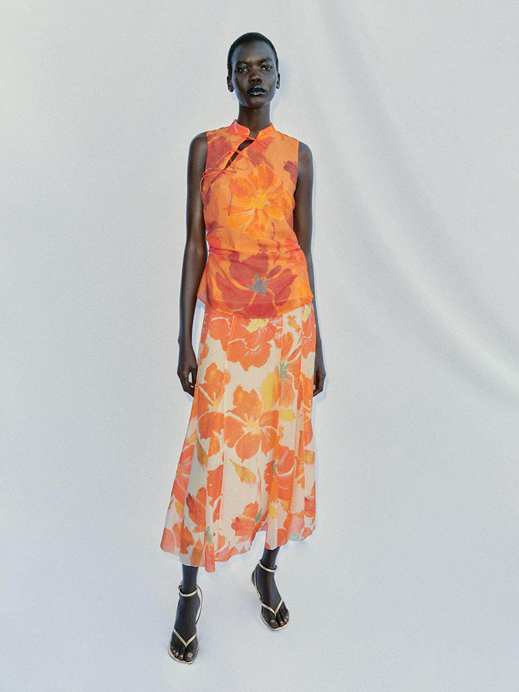 Summer Clothing Looks - Top sem mangas estilo chinês, elegante