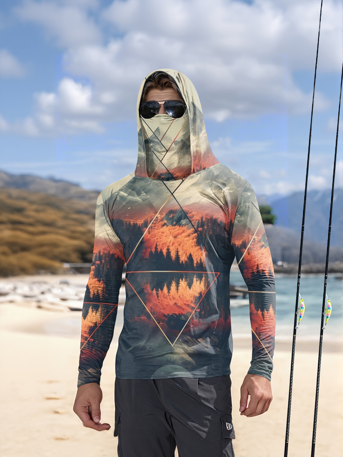 Summer Clothing Line - Camiseta de Pesca Masculina para Atividades