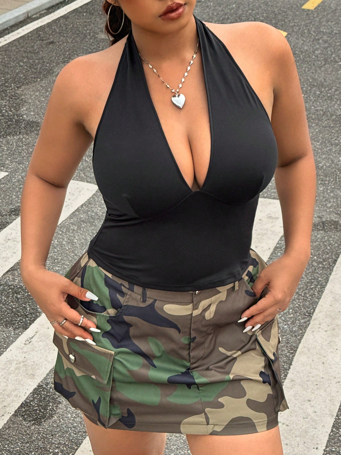 Summer Clothing For Plus Size Women - Nova moda cor sólida plus size