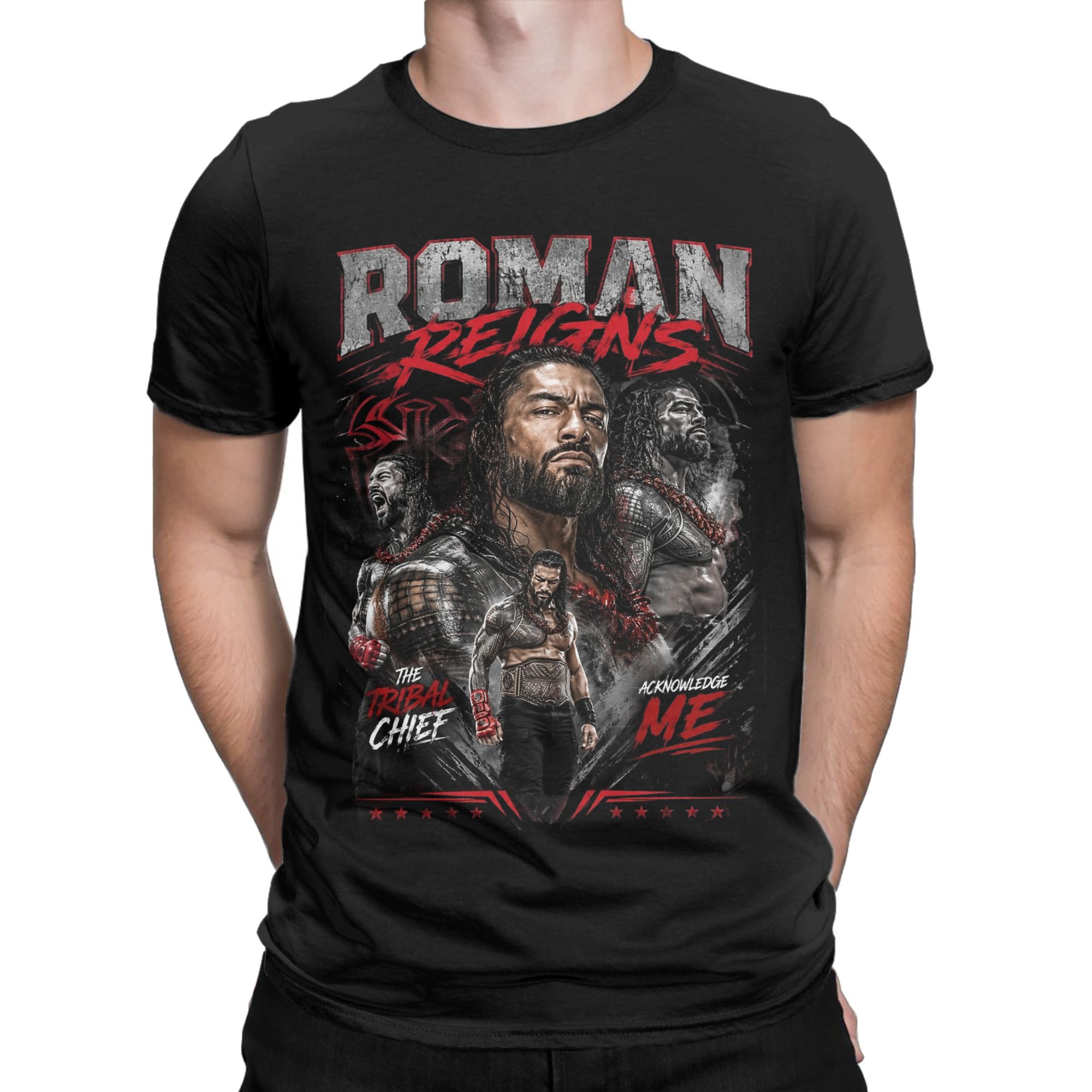 Summer Reign Clothing - Camisetas masculinas Romans Reigns Tribal Chief,