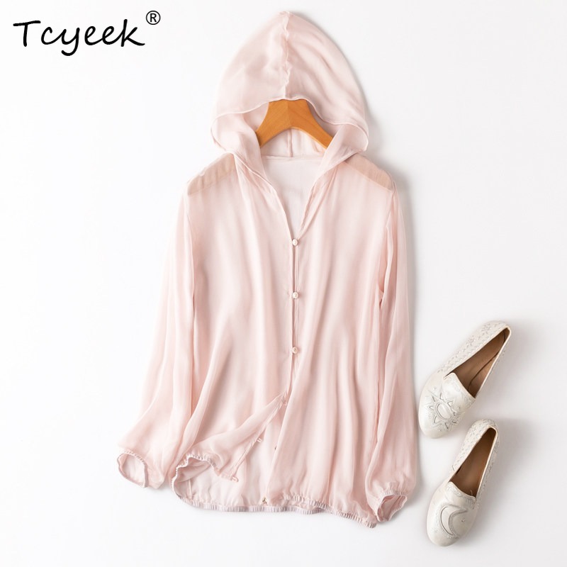 Summer Clothing Us - Tcyeek Blusas Femininas 100% Seda de