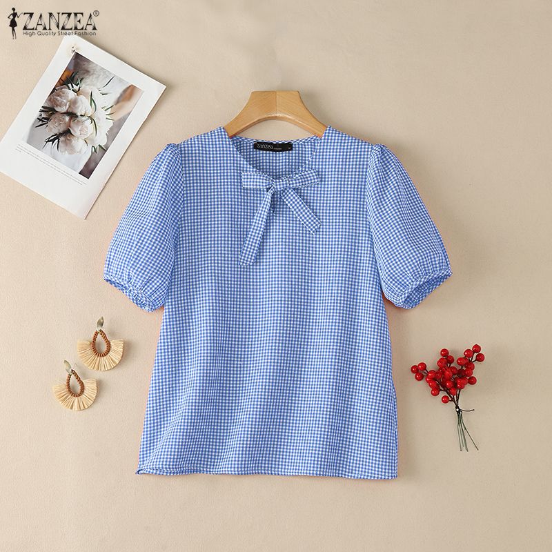 Summer De Clothing - ZANZEA Blusas femininas vintage de verão