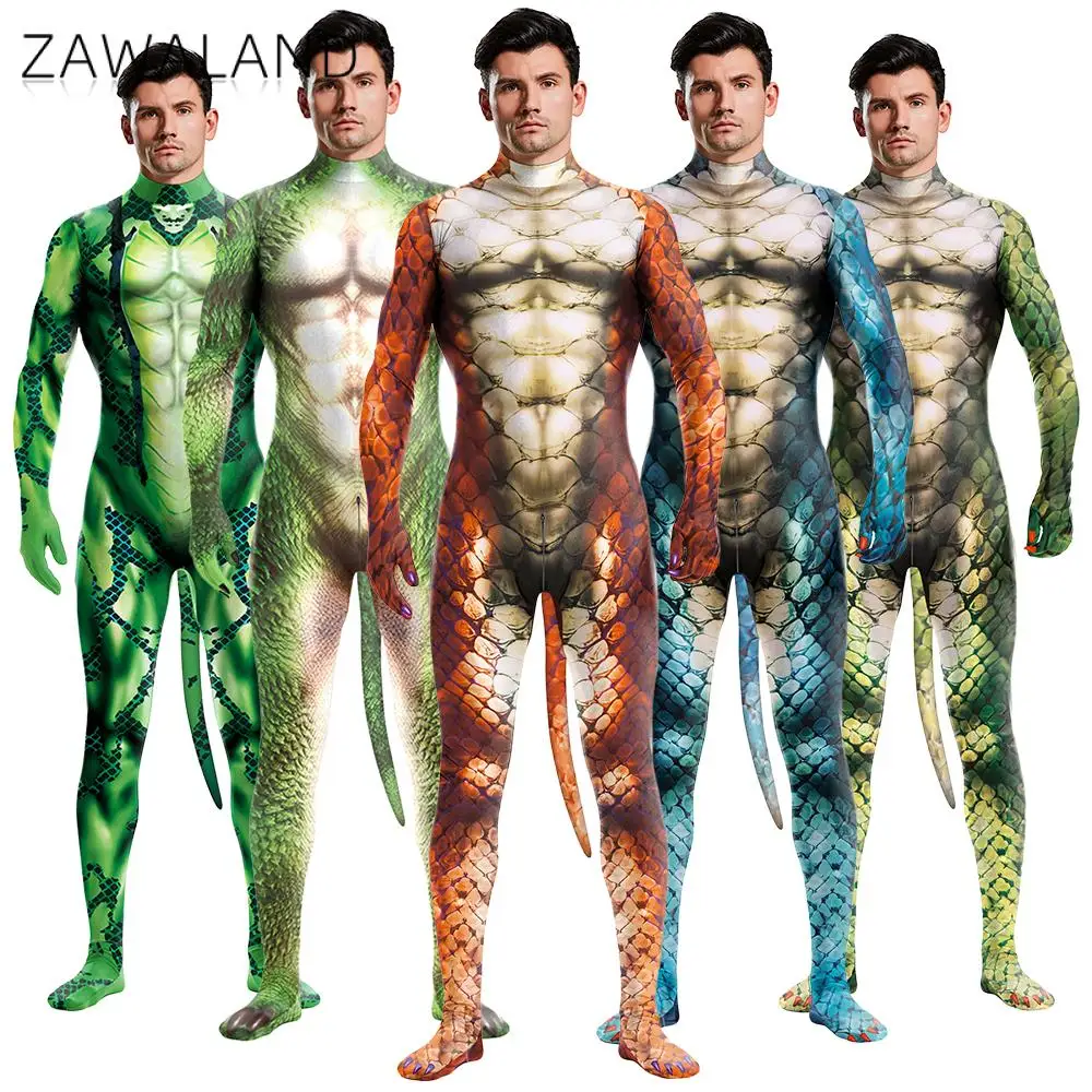 Summer Vacation Clothing Men - Zawaland cobra dragão trajes masculinos halloween