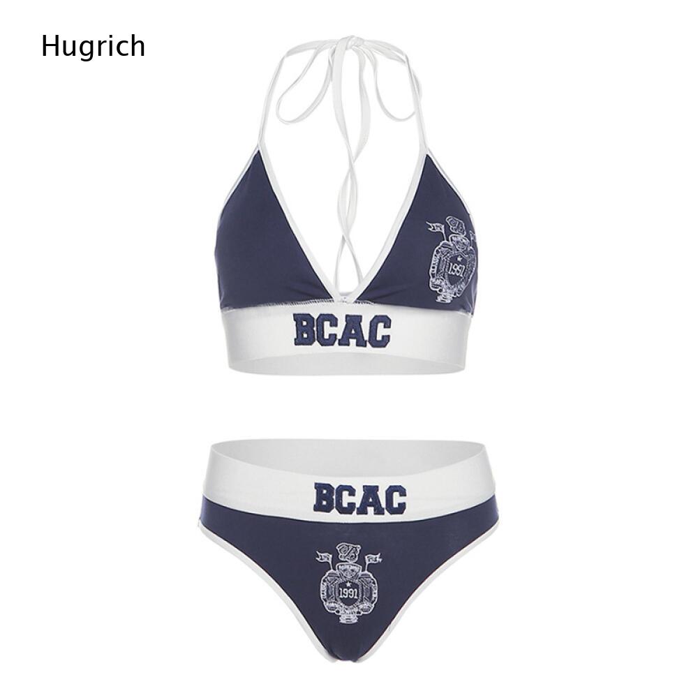 Halter Neck Top - Biquíni Feminino Estilo Colegial Duas Peças