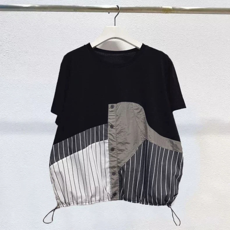 Summer Clothing Us - Camisetas Vintage de Verão com Listras