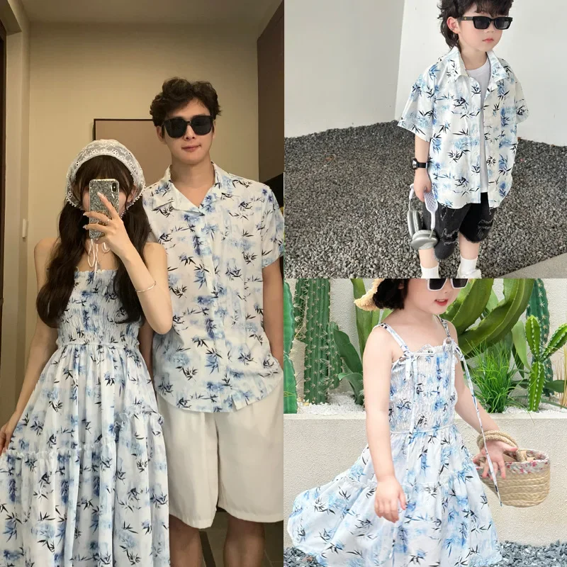 Summer Clothing Looks - Resort casal olhar pais e crianças
