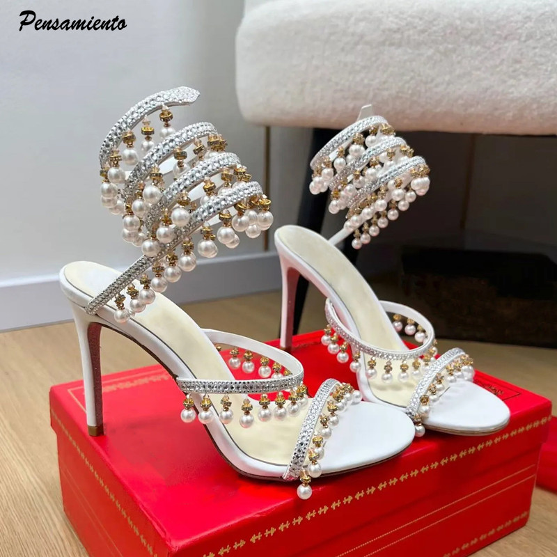 Summer Clothing Elegant - Sandálias Gladiadoras Femininas de Luxo com