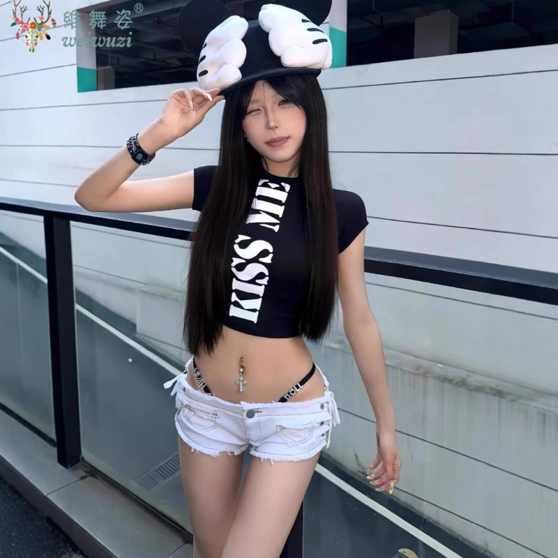 Summer Clothing Y2K - Shorts de Jeans Sexy de Cintura