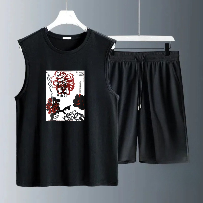 Summer Clothing Us - Conjuntos de Camisetas Sem Mangas Masculinas