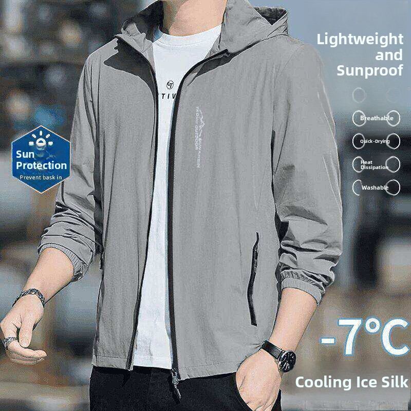 Summer Uv Clothing - Roupa de Ciclismo Masculina com Capuz