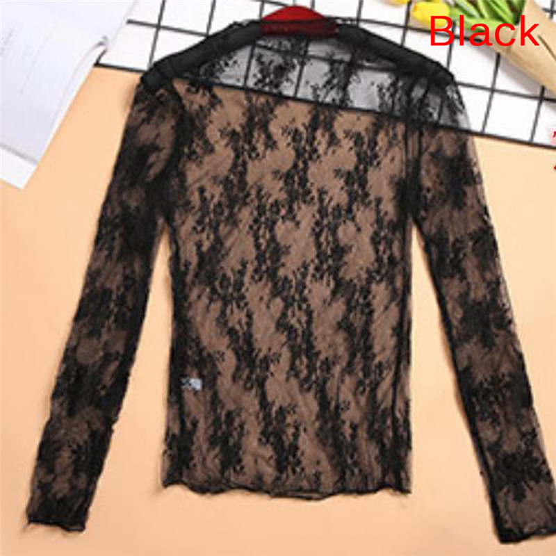 Summer Clothing Ladies - Camiseta de malha transparente, camiseta de