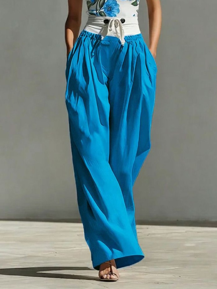 Palazzo Pant Wide - Calças Femininas Yeezzi de Moda com