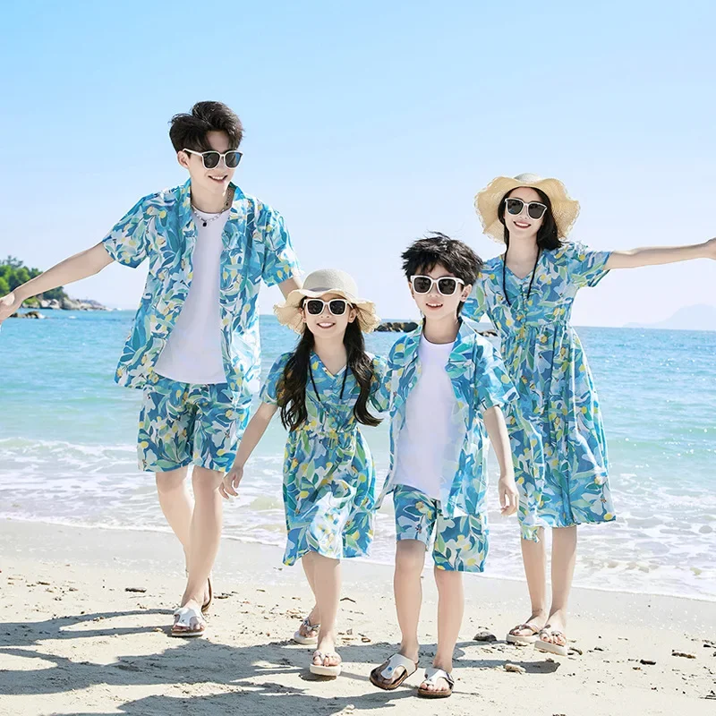 Summer Clothing Looks - Pai filho camisas setroupas de férias