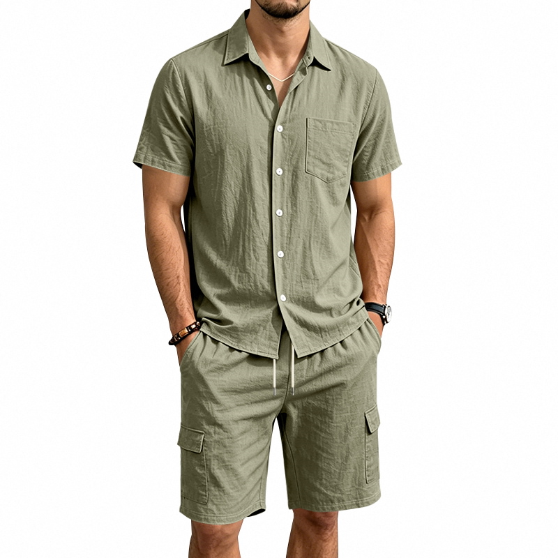 Summer Clothing Line - Conjunto Masculino de Verão em Linho