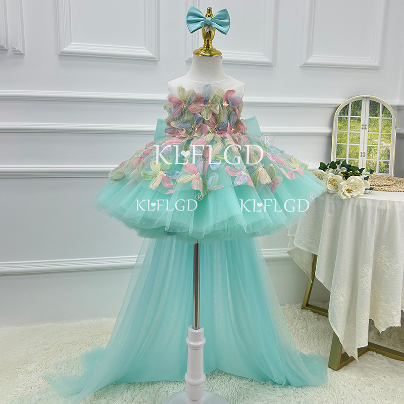 Summer Clothing Baby Girl - Vestido Elegante Turquesa para Daminha de