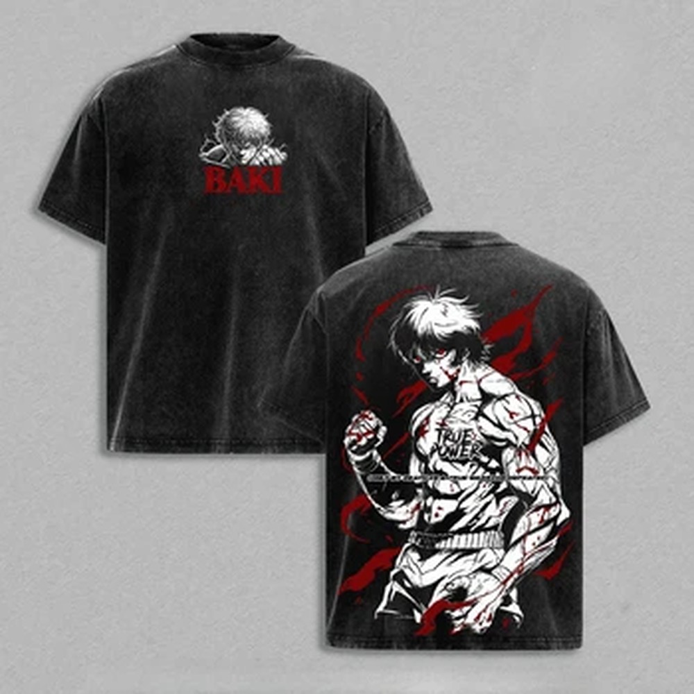 Japanese Summer Clothing Men - Camiseta de Anime Japonês Baki, Estilo