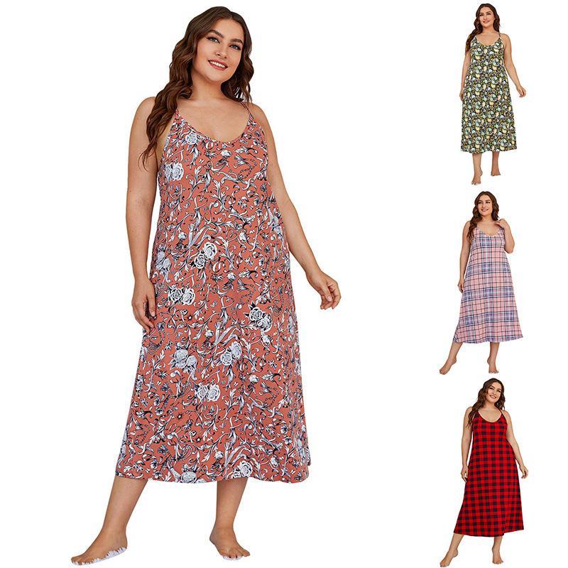 Summer Clothing For Plus Size Women - Vestido de dormir plus size feminino,