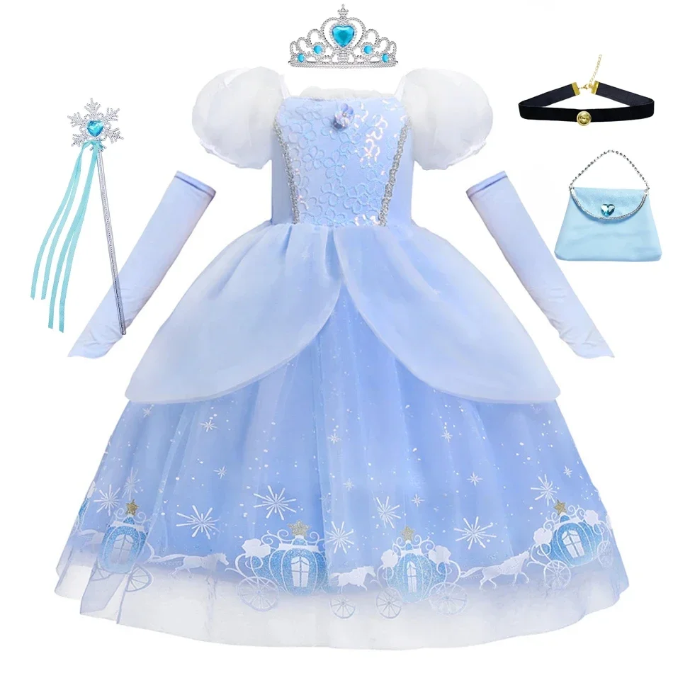 Cinderela princesa cosplay ves - Summer Clothing For Kids Girls avaliação e preço