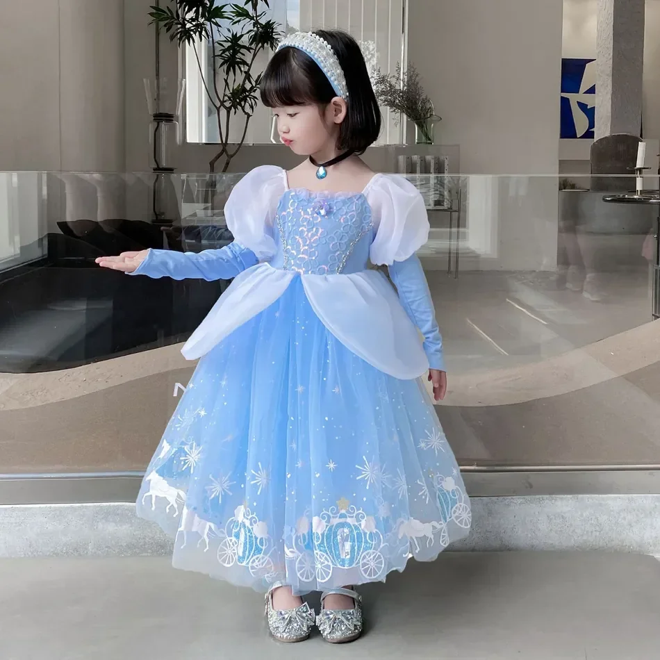 Cinderela princesa cosplay ves - Summer Clothing For Kids Girls avaliação e preço