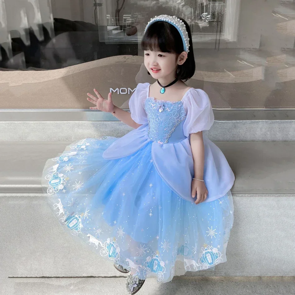 Cinderela princesa cosplay ves - Summer Clothing For Kids Girls avaliação e preço