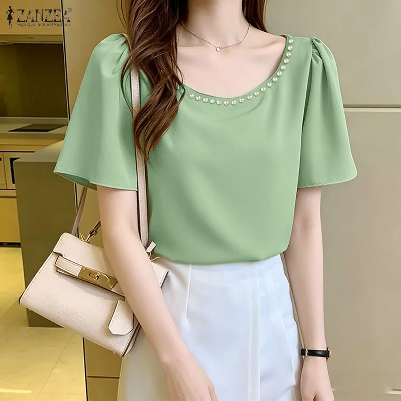 ZANZEA Blusas femininas elegan - Summer De Clothing avaliação e preço