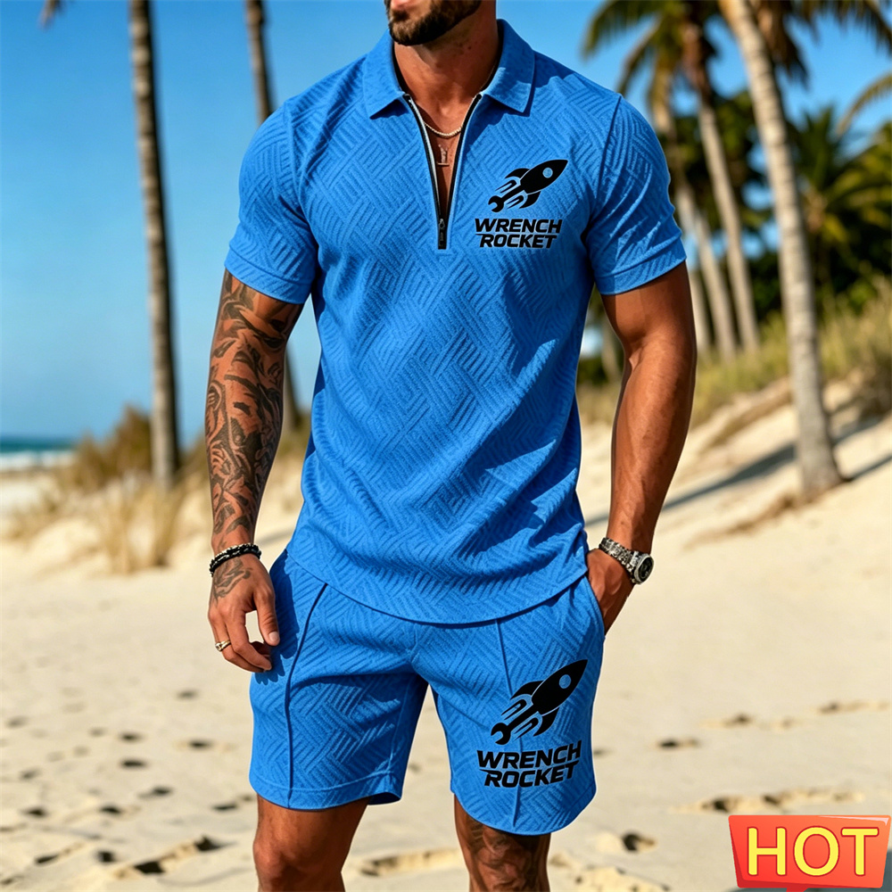 Conjunto de verão masculino, c - Summer Vacation Clothing Men avaliação e preço