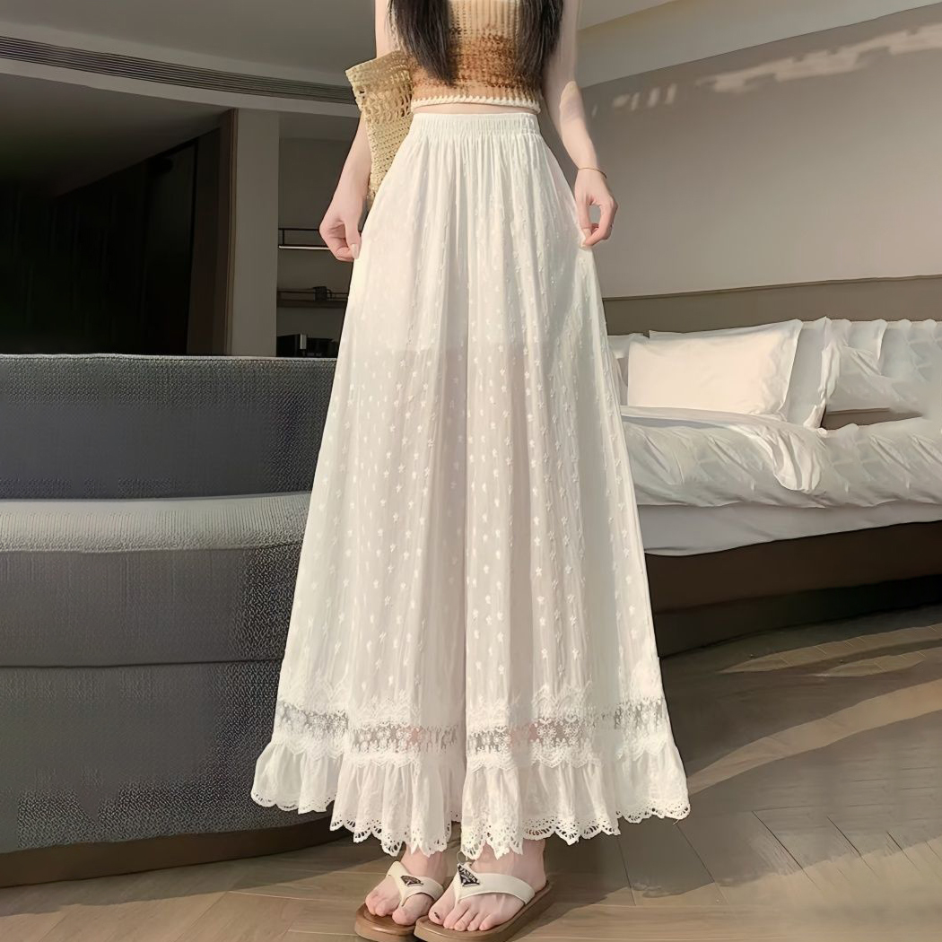 Calças Femininas Brancas de Ci - Palazzo Pant Wide avaliação e preço