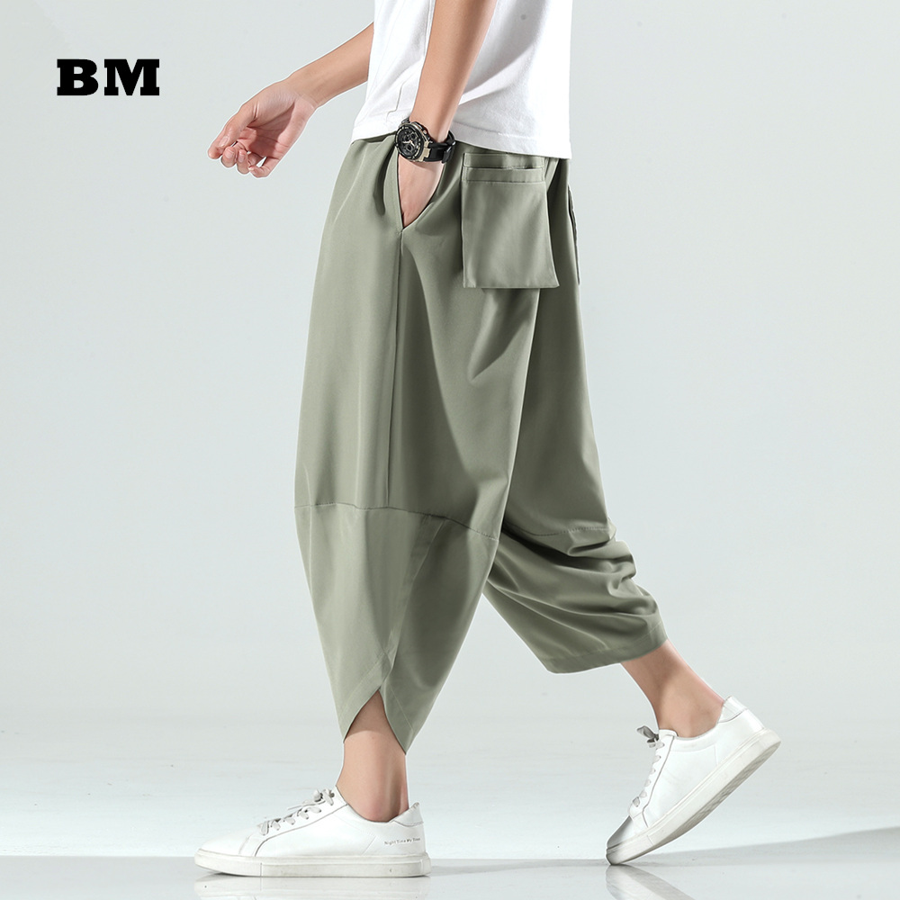Calça folgada e fina de harém  - Japanese Summer Clothing Men avaliação e preço