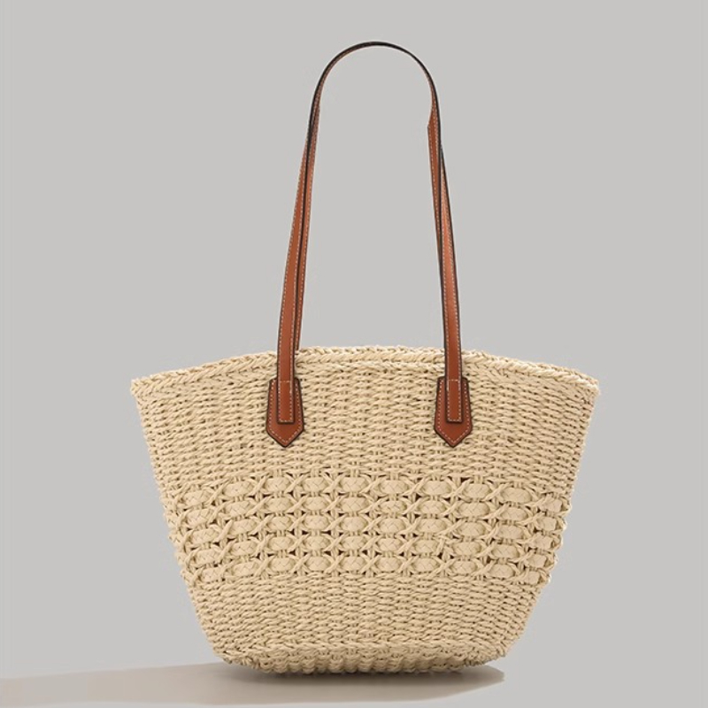 Bolsa de palha dobrável extrag - Beach Bag Straw avaliação e preço