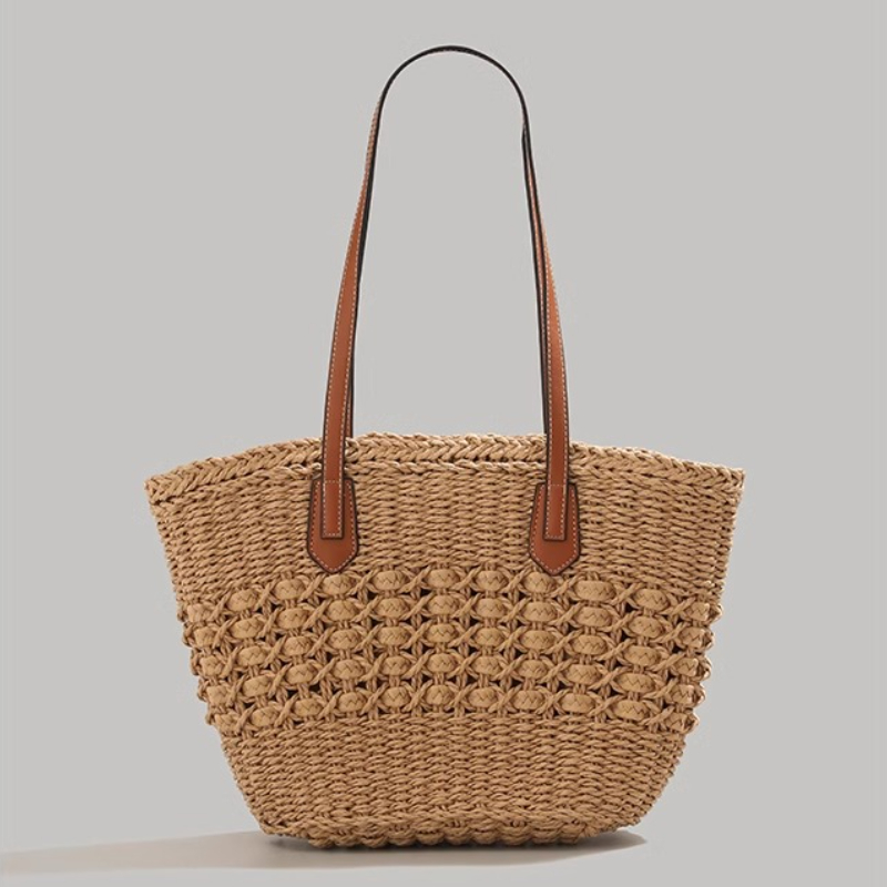 Bolsa de palha dobrável extrag - Beach Bag Straw avaliação e preço