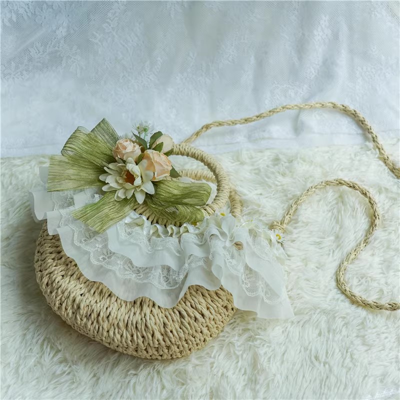 Bolsa de palha de renda Lolita - Beach Bag Straw avaliação e preço