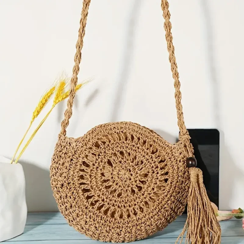 Moda oco para fora sacos de om - Beach Bag Straw avaliação e preço