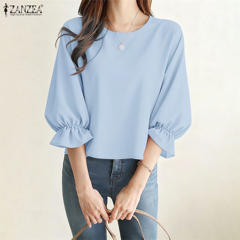 ZANZEA Blusas femininas minima - Summer De Clothing avaliação e preço