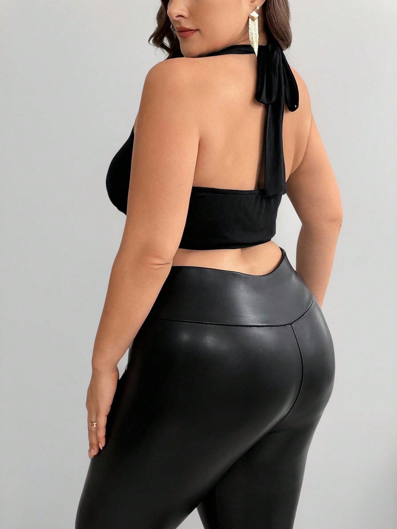 Moda europeia e americana novo - Halter Neck Top avaliação e preço