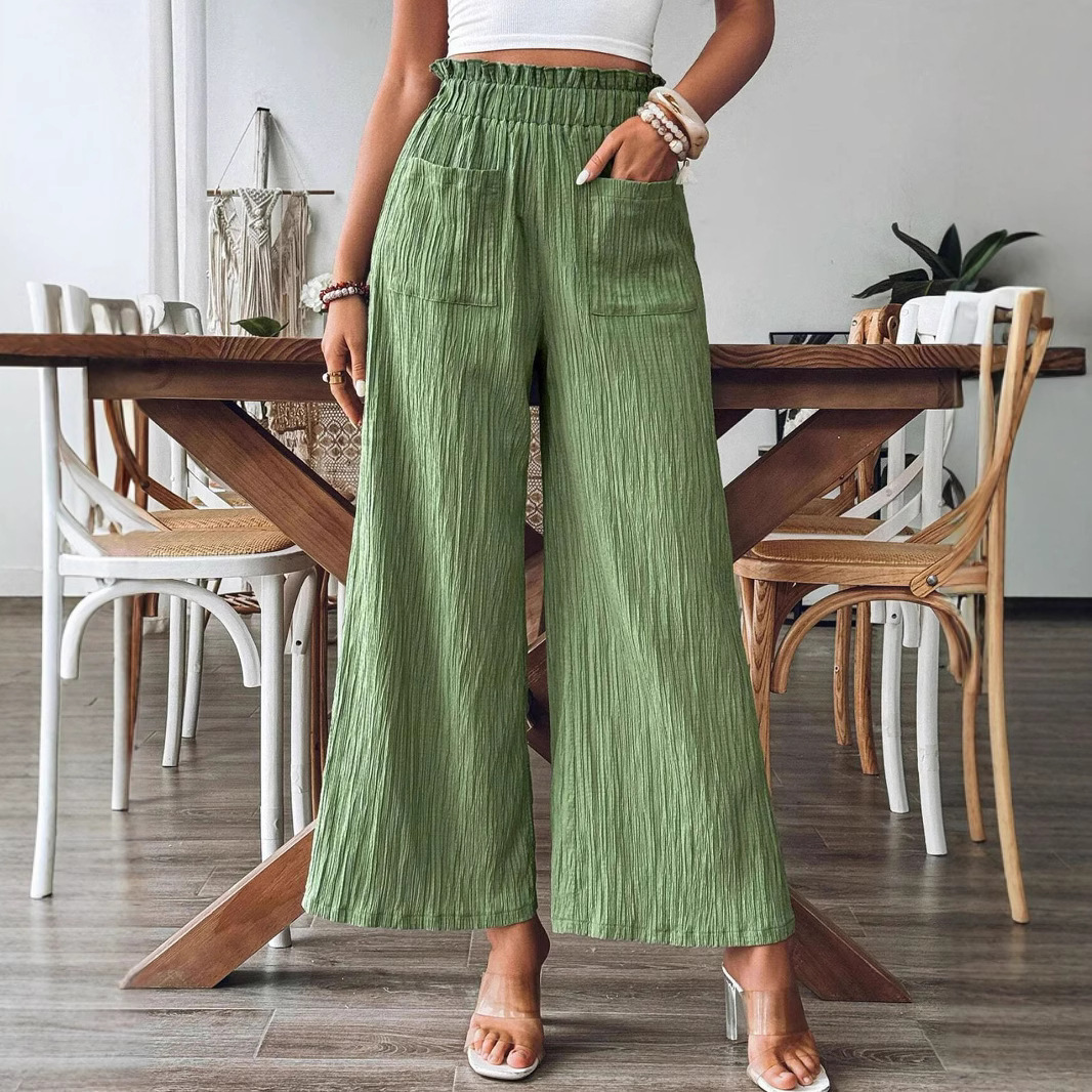 Calças Femininas Casuais de Pe - Palazzo Pant Wide avaliação e preço