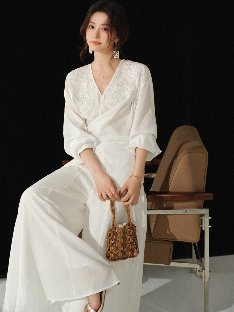 Conjunto Feminino Elegante de  - Palazzo Pant Wide avaliação e preço