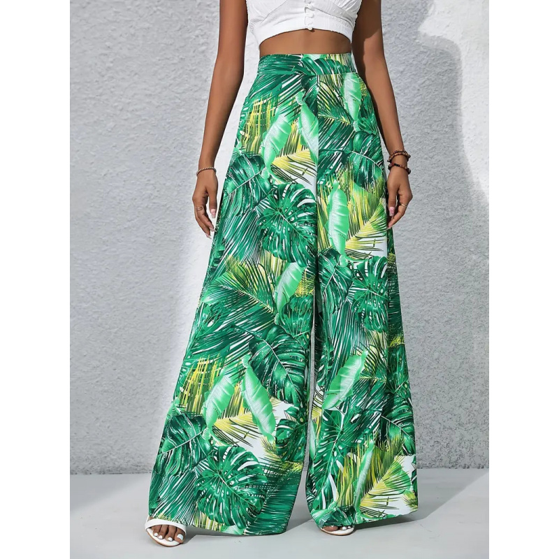 Calças Femininas de Cintura Al - Palazzo Pant Wide avaliação e preço