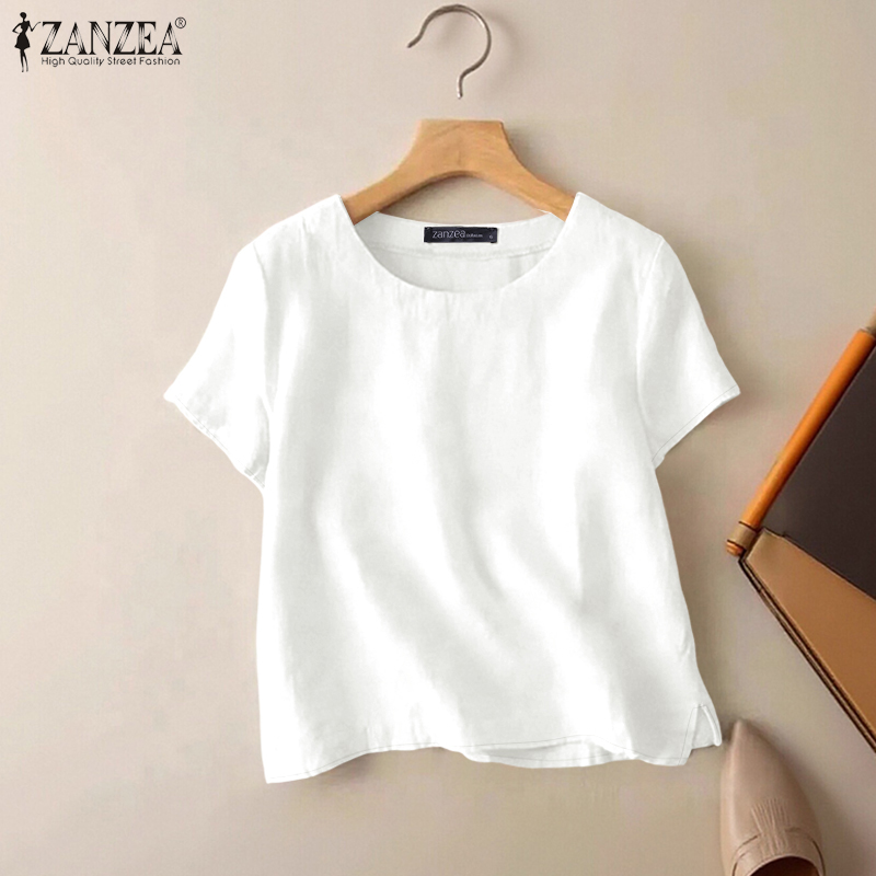 ZANZEA Blusas casuais de algod - Summer De Clothing avaliação e preço