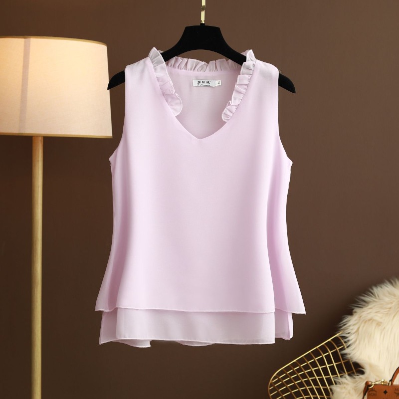 Blusa de Chiffon Plus Size com - Halter Neck Top avaliação e preço