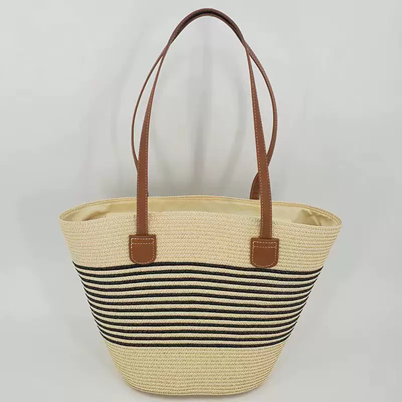 CLAREGQI Bolsa feminina listra - Beach Bag Straw avaliação e preço