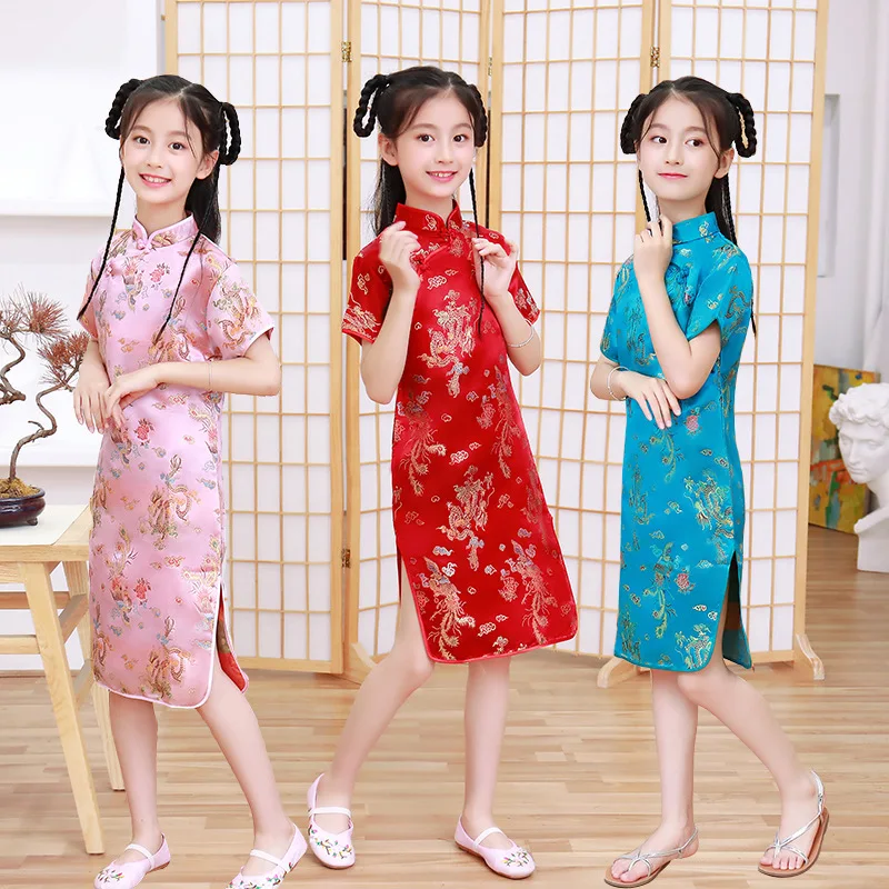 Verão crianças cheongsam moder - Summer Clothing Baby Girl avaliação e preço