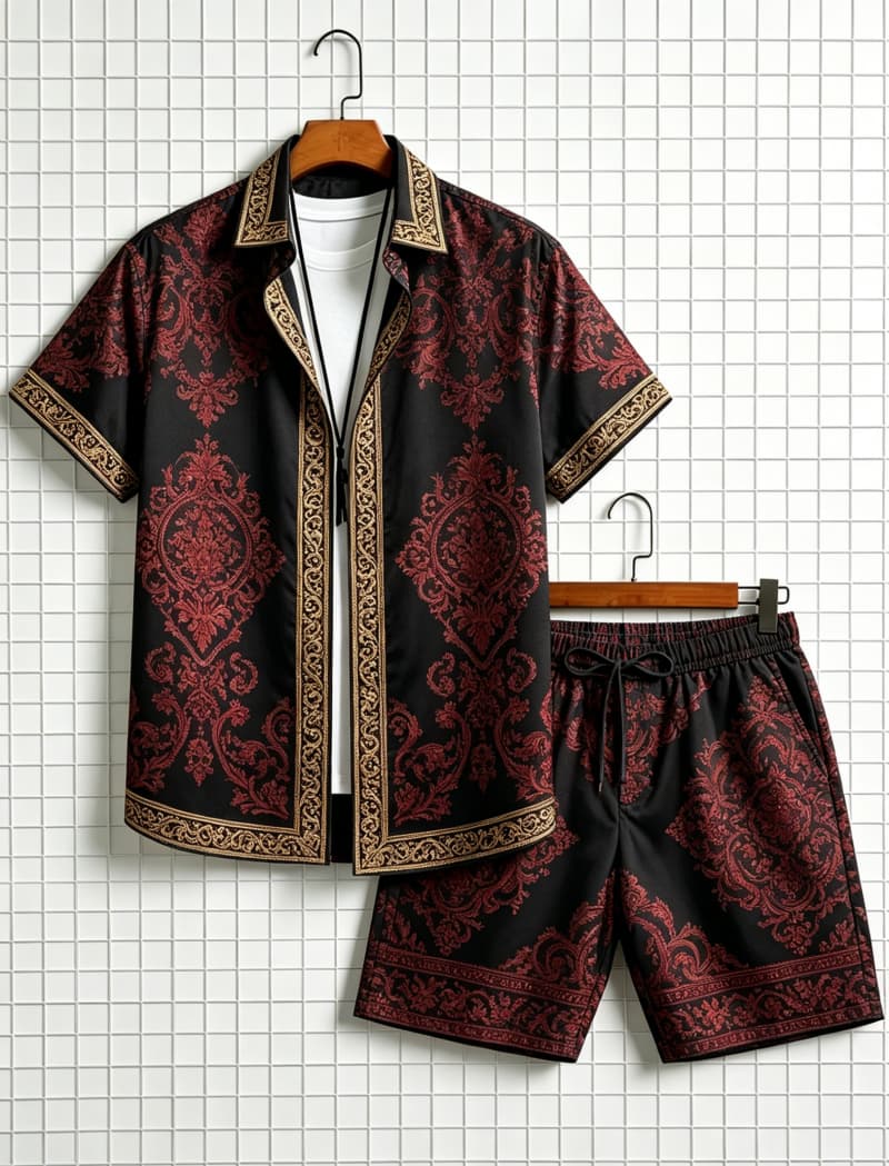 Conjunto de camisa de manga cu - Summer Clothing Line avaliação e preço