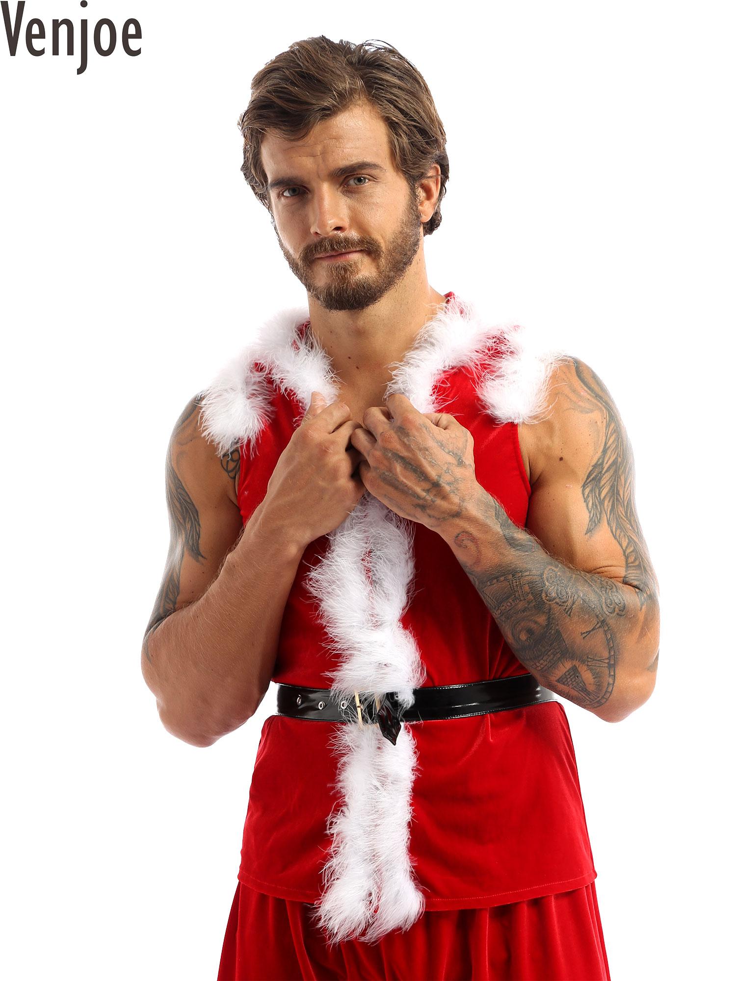 Traje de Cosplay Papai Noel pa - Summer Vacation Clothing Men avaliação e preço