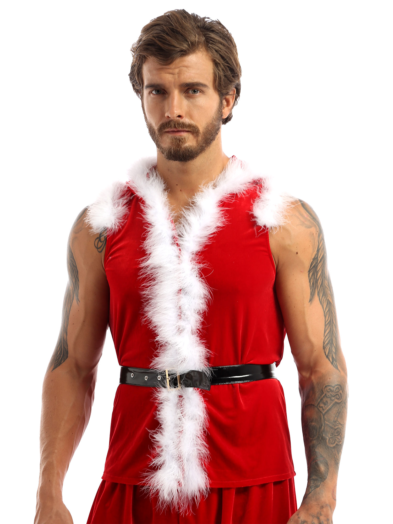 Traje de Cosplay Papai Noel pa - Summer Vacation Clothing Men avaliação e preço