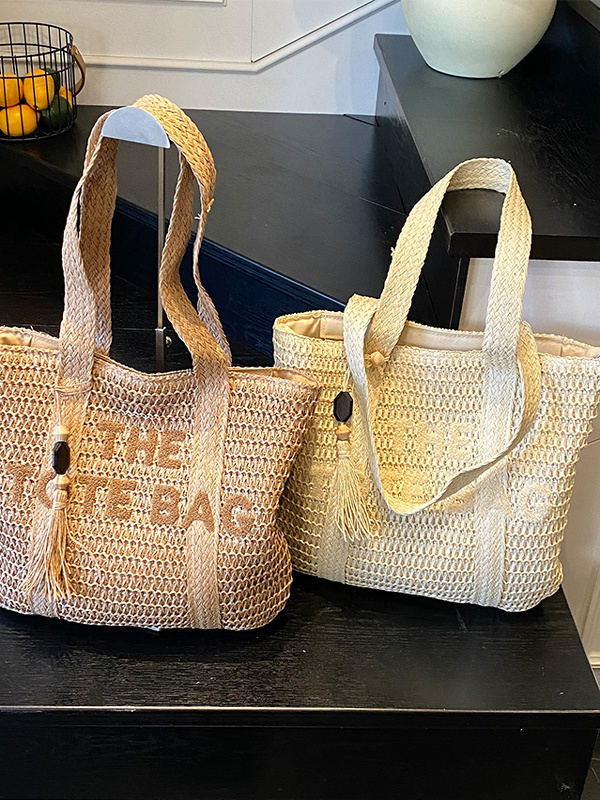 Bolsa de Praia de Verão Grande - Beach Bag Straw avaliação e preço