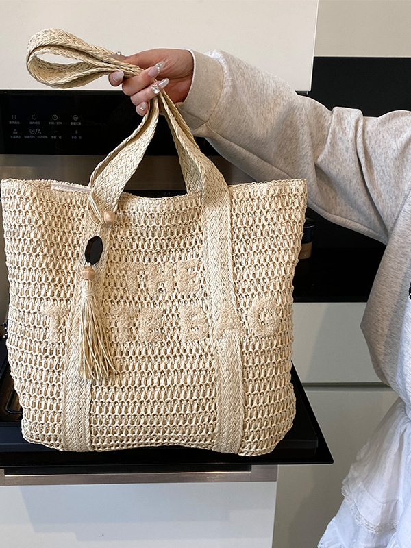 Bolsa de Praia de Verão Grande - Beach Bag Straw avaliação e preço