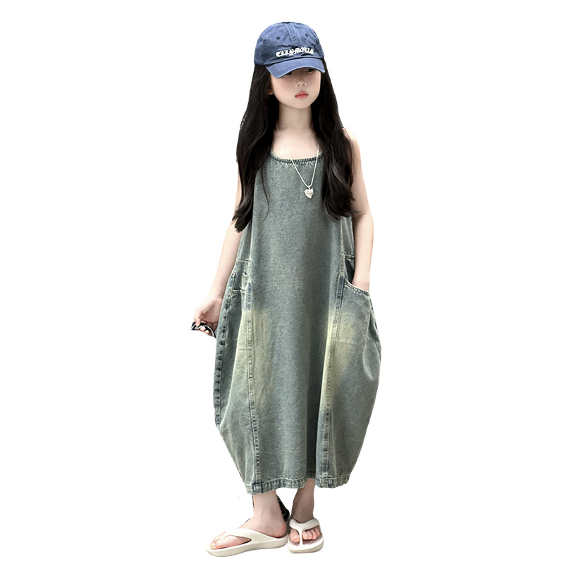 Vintage azul crianças meninas  - Summer Clothing For Kids Girls avaliação e preço