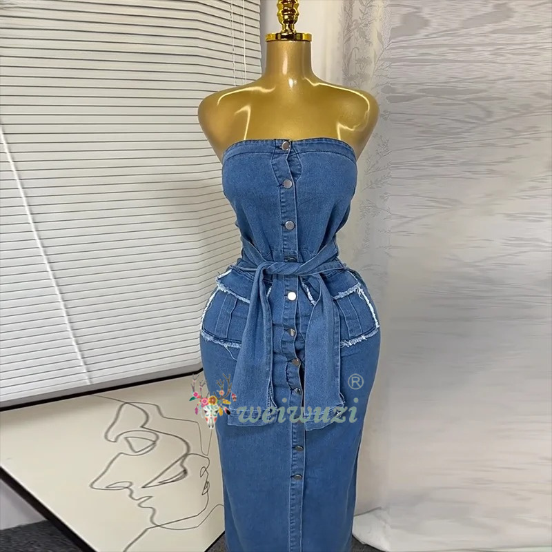 Vestido Jeans Feminino Retrô T - Summer Clothing Y2K avaliação e preço