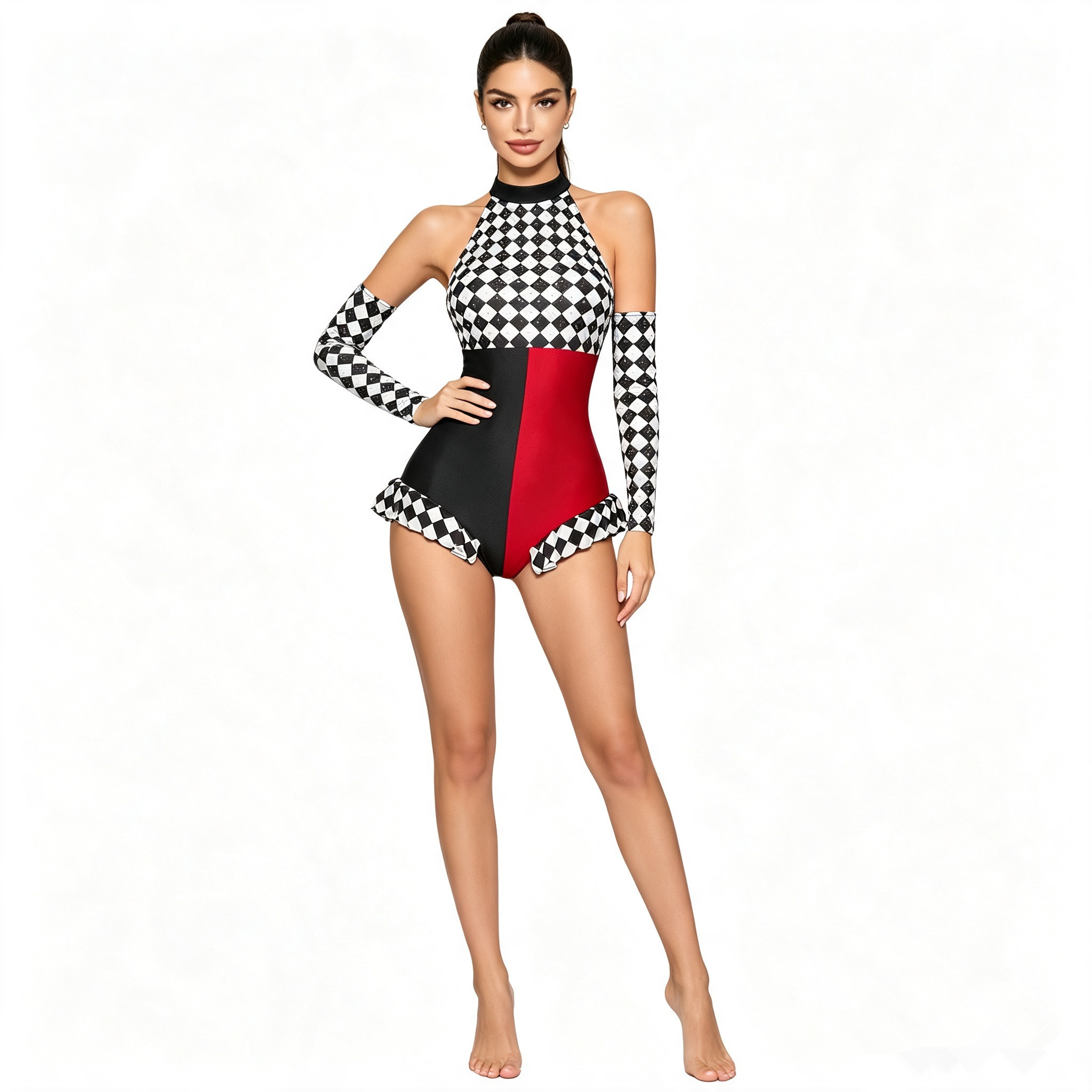 Fantasia de Palhaço de Circo p - Halter Neck Top avaliação e preço
